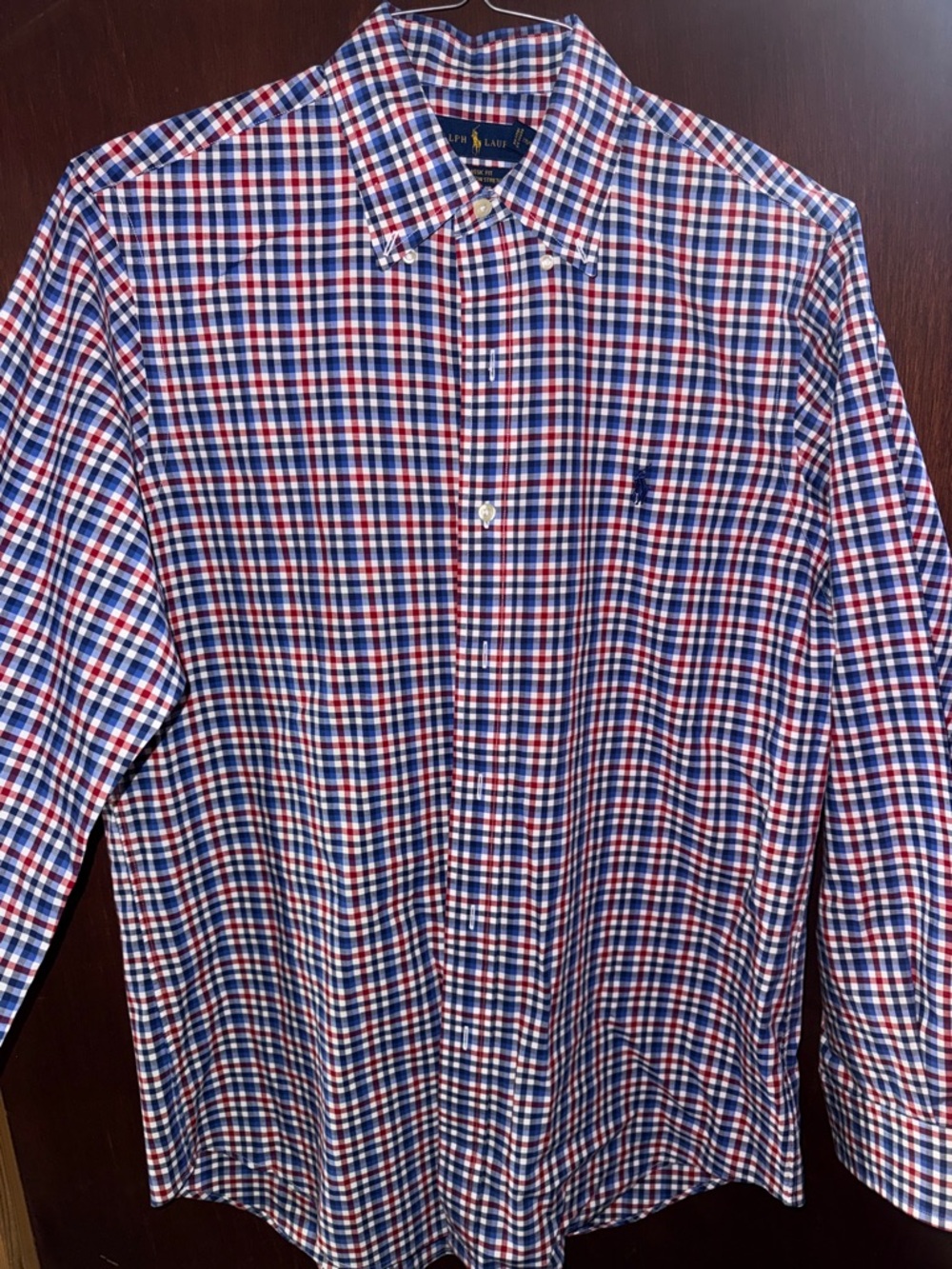 Ralph Lauren Men's Button-Down Plaid Shirt - Blue, Red, White